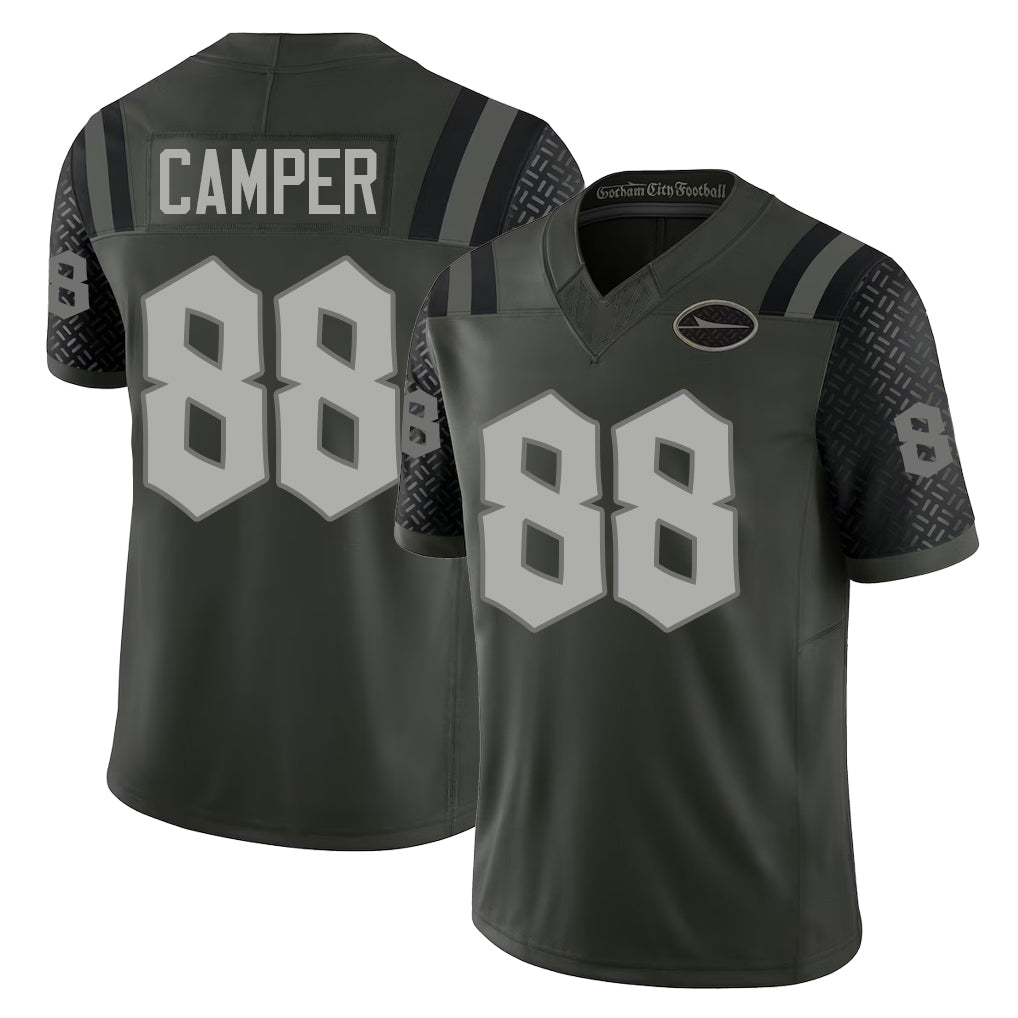 New York #88 Cam Player Football V Neck Short Sleeve Gotham Green Jersey Camper For Men Youth Women Gift