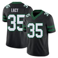 New York #35 Caullin Player Football V Neck Short Sleeve Black Jersey Lacy For Men Youth Women Gift