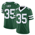 New York #35 Caullin Player Football V Neck Short Sleeve Green Jersey Lacy For Men Youth Women Gift