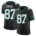 New York #87  Chase Player Football V Neck Short Sleeve Black Jersey Curtis For Men Youth Women Gift