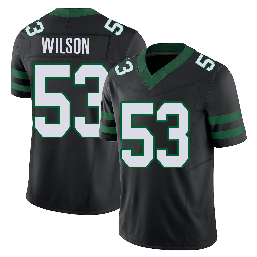 New York #53 Chase Player Football V Neck Short Sleeve Black Jersey Wilson For Men Youth Women Gift