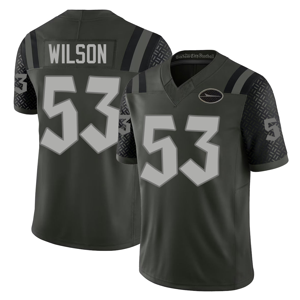 New York #53 Chase Player Football V Neck Short Sleeve Gotham Green Jersey Wilson For Men Youth Women Gift