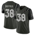 New York #38 DT Player Football V Neck Short Sleeve Gotham Green Jersey Sheffield For Men Youth Women Gift