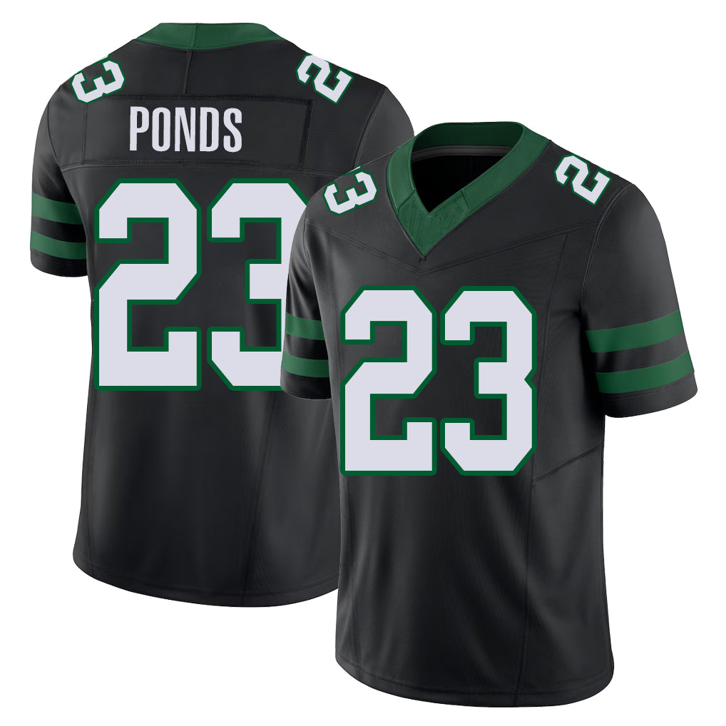 New York #23  D'Angelo Player Football V Neck Short Sleeve Black Jersey Ponds For Men Youth Women Gift