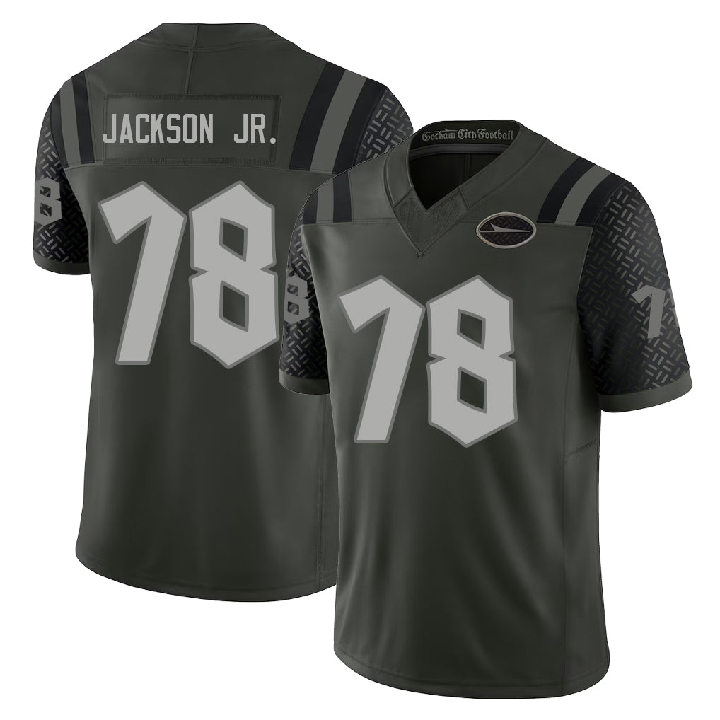New York #78 Darrell Player Football V Neck Short Sleeve Gotham Green Jersey Jackson Jr. For Men Youth Women Gift