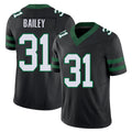 New York #31  David Player Football V Neck Short Sleeve Black Jersey Bailey For Men Youth Women Gift