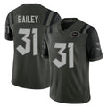 New York #31 David Player Football V Neck Short Sleeve Gotham Green Jersey Bailey For Men Youth Women Gift
