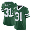 New York #31 David Player Football V Neck Short Sleeve Green Jersey Bailey For Men Youth Women Gift