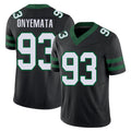 New York #93 David Player Football V Neck Short Sleeve Black Jersey Onyemata For Men Youth Women Gift