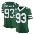 New York #93 David Player Football V Neck Short Sleeve Green Jersey Onyemata For Men Youth Women Gift
