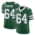 New York #64 Dylan Player Football V Neck Short Sleeve Green Jersey Parham For Men Youth Women Gift
