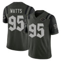 New York #95 Eric Player Football V Neck Short Sleeve Gotham Green Jersey Watts For Men Youth Women Gift
