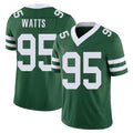 New York #95 Eric Player Football V Neck Short Sleeve Green Jersey Watts For Men Youth Women Gift