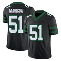 New York #51 Francisco Player Football V Neck Short Sleeve Black Jersey Mauigoa For Men Youth Women Gift