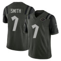 New York #7 Geno Player Football V Neck Short Sleeve Gotham Green Jersey Smith For Men Youth Women Gift