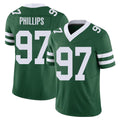 New York #97 Harrison Player Football V Neck Short Sleeve Green Jersey Phillips For Men Youth Women Gift