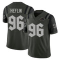New York #96 Jack Player Football V Neck Short Sleeve Gotham Green Jersey Heflin For Men Youth Women Gift