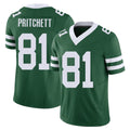 New York #81 Jamaal Player Football V Neck Short Sleeve Green Jersey Pritchett For Men Youth Women Gift