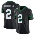 New York #2 Jarvis Player Football V Neck Short Sleeve Black Jersey Brownlee Jr. For Men Youth Women Gift