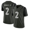 New York #2 Jarvis Player Football V Neck Short Sleeve Gotham Green Jersey Brownlee Jr. For Men Youth Women Gift