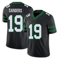 New York #19 Jason Player Football V Neck Short Sleeve Black Jersey Sanders For Men Youth Women Gift