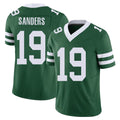 New York #19 Jason Player Football V Neck Short Sleeve Green Jersey Sanders For Men Youth Women Gift