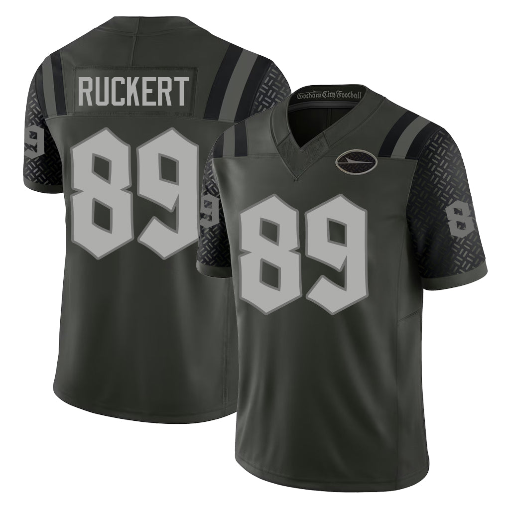 New York #89 Jeremy Player Football V Neck Short Sleeve Gotham Green Jersey Ruckert For Men Youth Women Gift