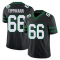 New York #66 Joe Player Football V Neck Short Sleeve Black Jersey Tippmann For Men Youth Women Gift