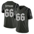 New York #66 Joe Player Football V Neck Short Sleeve Gotham Green Jersey Tippmann For Men Youth Women Gift