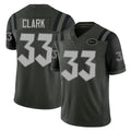 New York #33 Jordan Player Football V Neck Short Sleeve Gotham Green Jersey Clark For Men Youth Women Gift