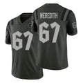 New York #67 Meredith Player Football V Neck Short Sleeve Gotham Green Jersey Jordan For Men Youth Women Gift