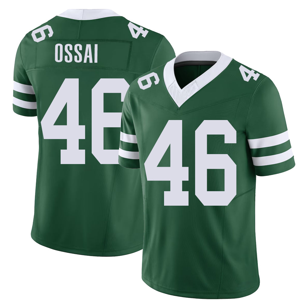 New York #46 Joseph Player Football V Neck Short Sleeve Green Jersey Ossai For Men Youth Women Gift