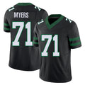 New York #71 Josh Player Football V Neck Short Sleeve Black Jersey Myers For Men Youth Women Gift