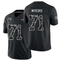 New York #71 Myers Player Football V Neck Short Sleeve Black Jersey Josh For Men Youth Women Gift