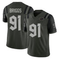 New York #91 Jowon Player Football V Neck Short Sleeve Gotham Green Jersey Briggs For Men Youth Women Gift