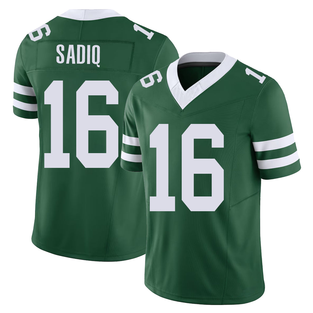 New York #16 Kenyon Player Football V Neck Short Sleeve Green Jersey Sadiq For Men Youth Women Gift