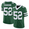 New York #52 Kingsley Player Football V Neck Short Sleeve Green Jersey Enagbare For Men Youth Women Gift