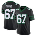 New York #67 Landon Player Football V Neck Short Sleeve Black Jersey Young For Men Youth Women Gift