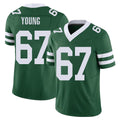New York #67 Landon Player Football V Neck Short Sleeve Green Jersey Young For Men Youth Women Gift