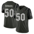 New York #50  Liam Player Football V Neck Short Sleeve Gotham Green Jersey Fornadel For Men Youth Women Gift