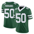 New York #50 Liam Player Football V Neck Short Sleeve Green Jersey Fornadel For Men Youth Women Gift