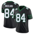 New York #84 Malik Player Football V Neck Short Sleeve Black Jersey McClain For Men Youth Women Gift