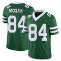 New York #84 Malik Player Football V Neck Short Sleeve Green Jersey McClain For Men Youth Women Gift