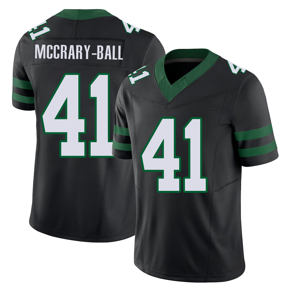 New York #41 Marcelino Player Football V Neck Short Sleeve Black Jersey McCrary-Ball For Men Youth Women Gift