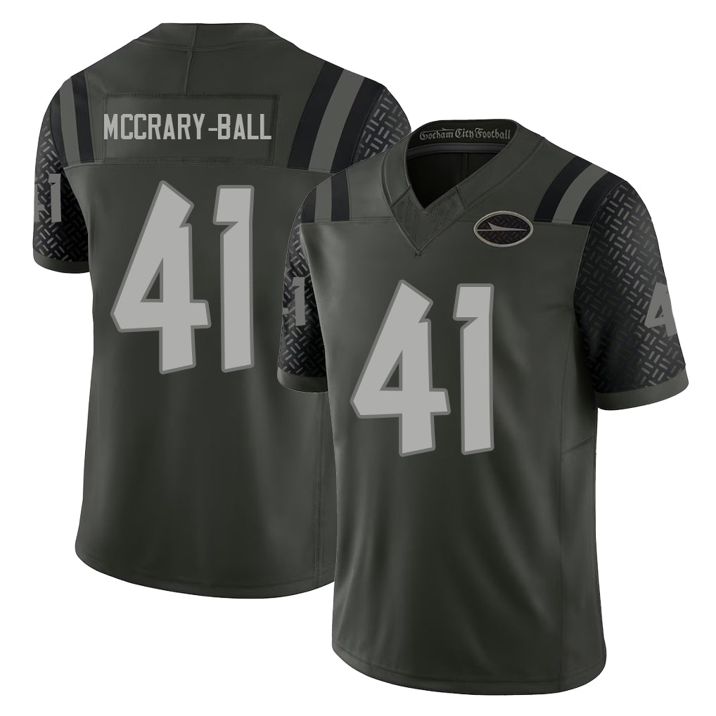New York #41 Marcelino Player Football V Neck Short Sleeve Gotham Green Jersey McCrary-Ball For Men Youth Women Gift