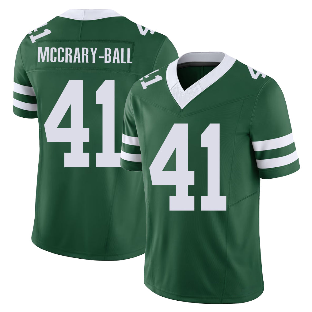 New York #41 Marcelino Player Football V Neck Short Sleeve Green Jersey McCrary-Ball For Men Youth Women Gift