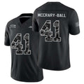 New York #41 McCrary-Ball Player Football V Neck Short Sleeve Black Jersey Marcelino For Men Youth Women Gift