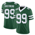 New York #99 Mark Player Football V Neck Short Sleeve Green Jersey Gastineau For Men Youth Women Gift