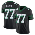 New York #77 Marquis Player Football V Neck Short Sleeve Black Jersey Hayes For Men Youth Women Gift
