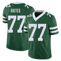 New York #77 Marquis Player Football V Neck Short Sleeve Green Jersey Hayes For Men Youth Women Gift